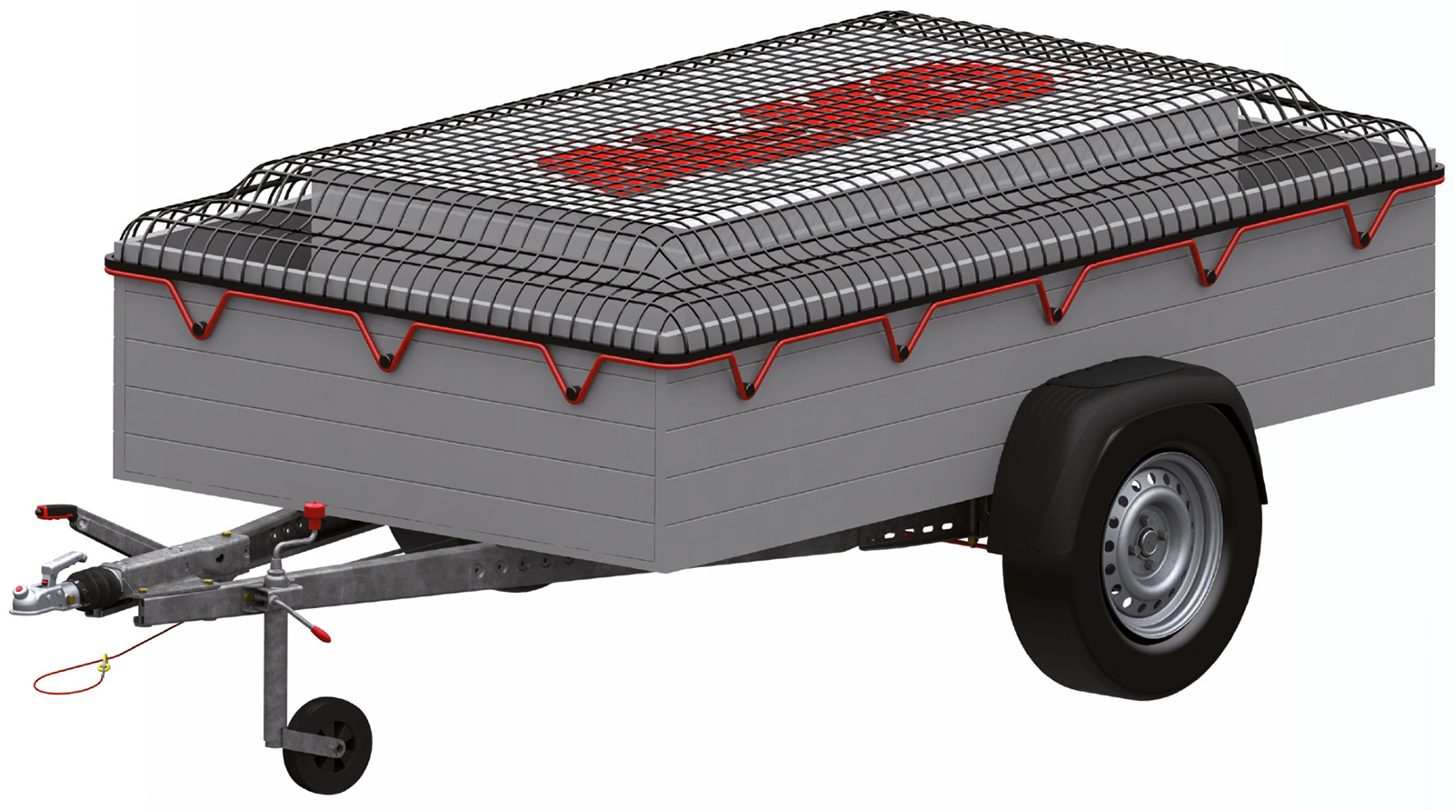 Abdecknetz schwarz  inkl. Expanderseil 