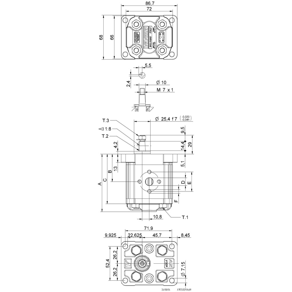 Hydraulikpumpe XV-1P BG1