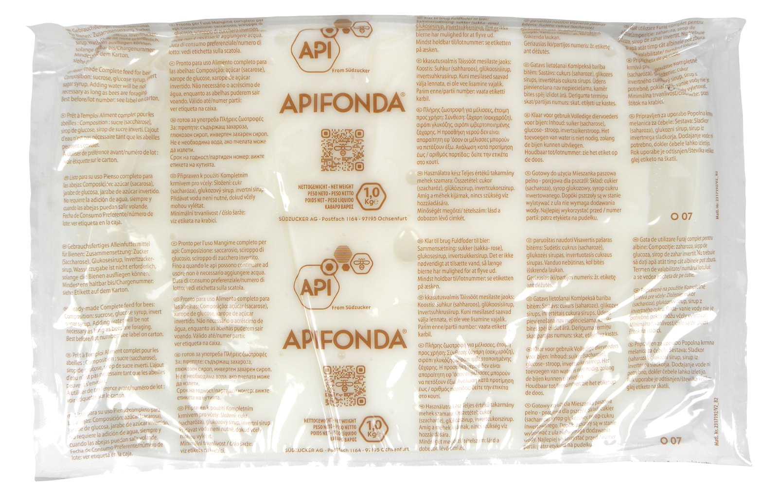 Apifonda Futterteig 1kg für Bienen