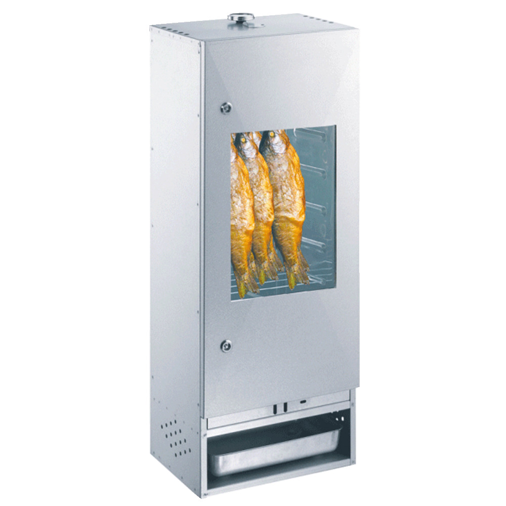 Räucherofen aus aluminiertem Stahlblech mit Tür und Sichtfenster