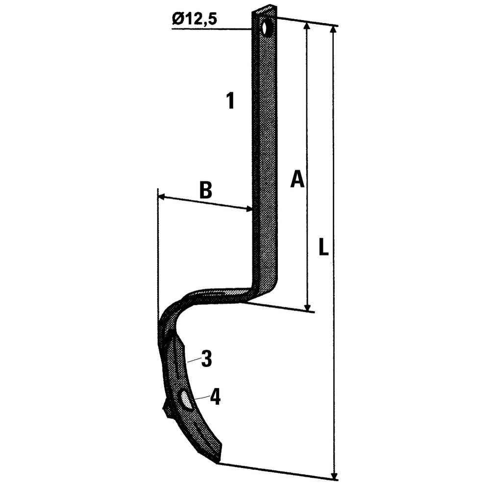 Spurlockerer 32x12 mm mit Schar