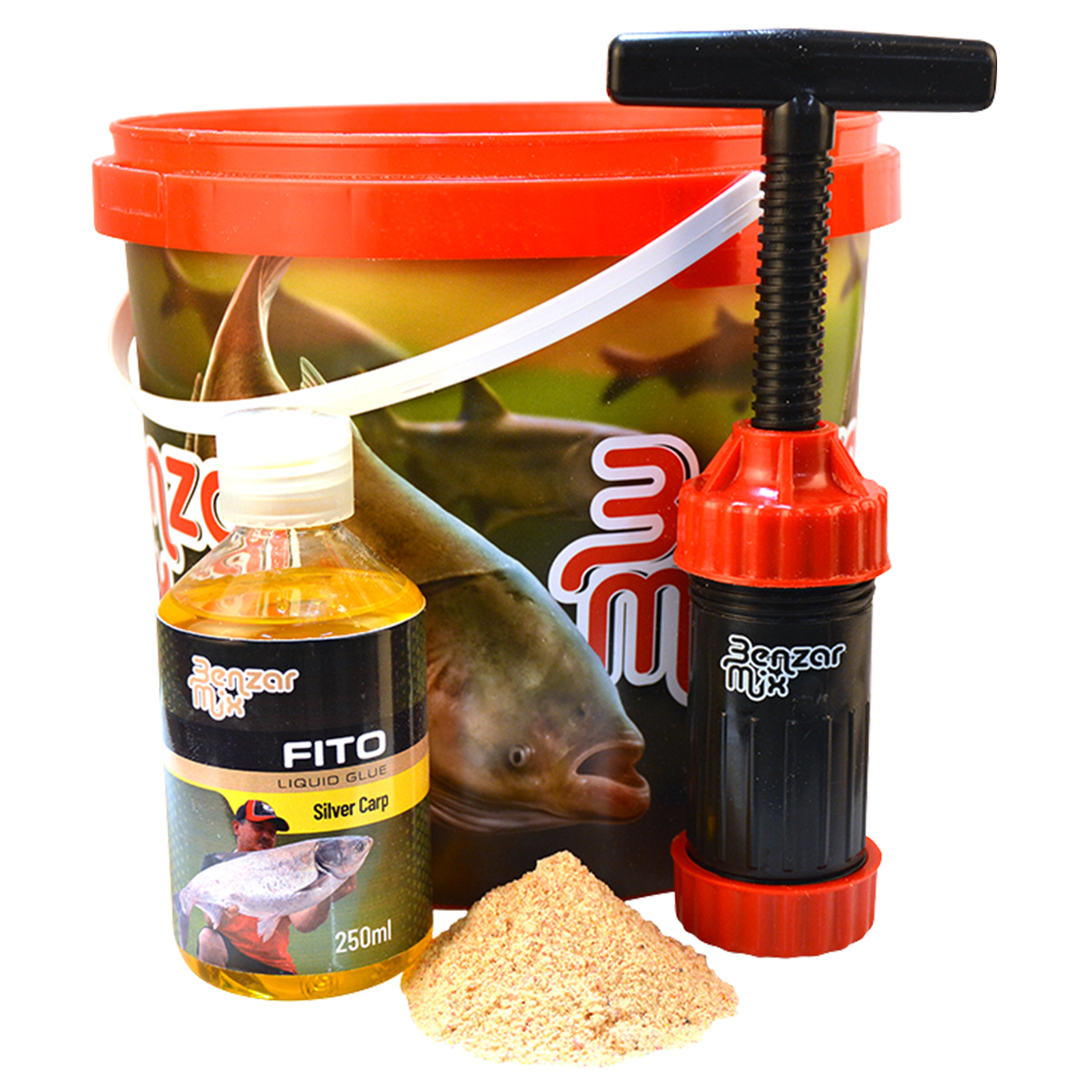 Benzar  carp food set in a bucket