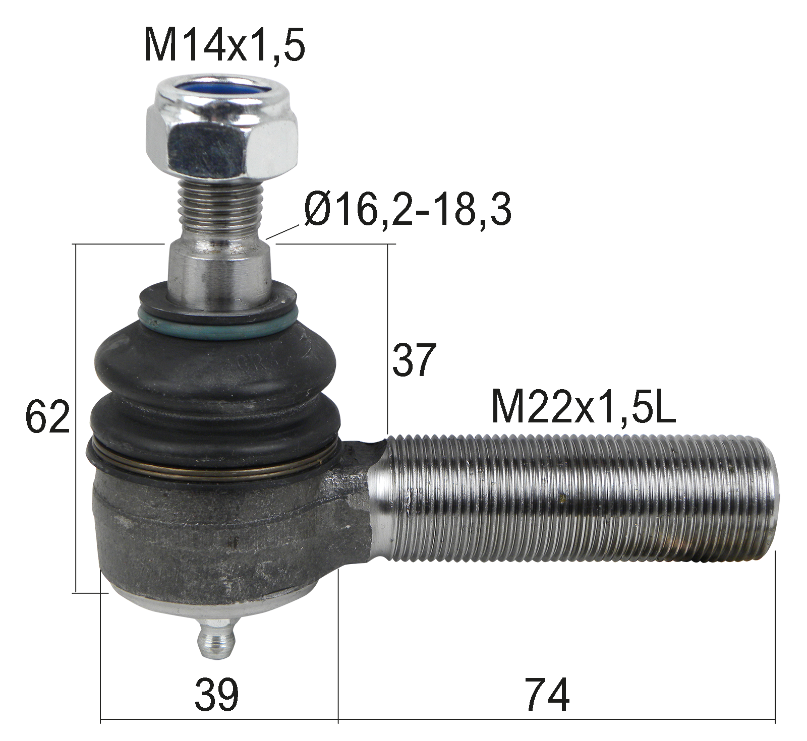 Kugelgelenk M22x1,5 Links