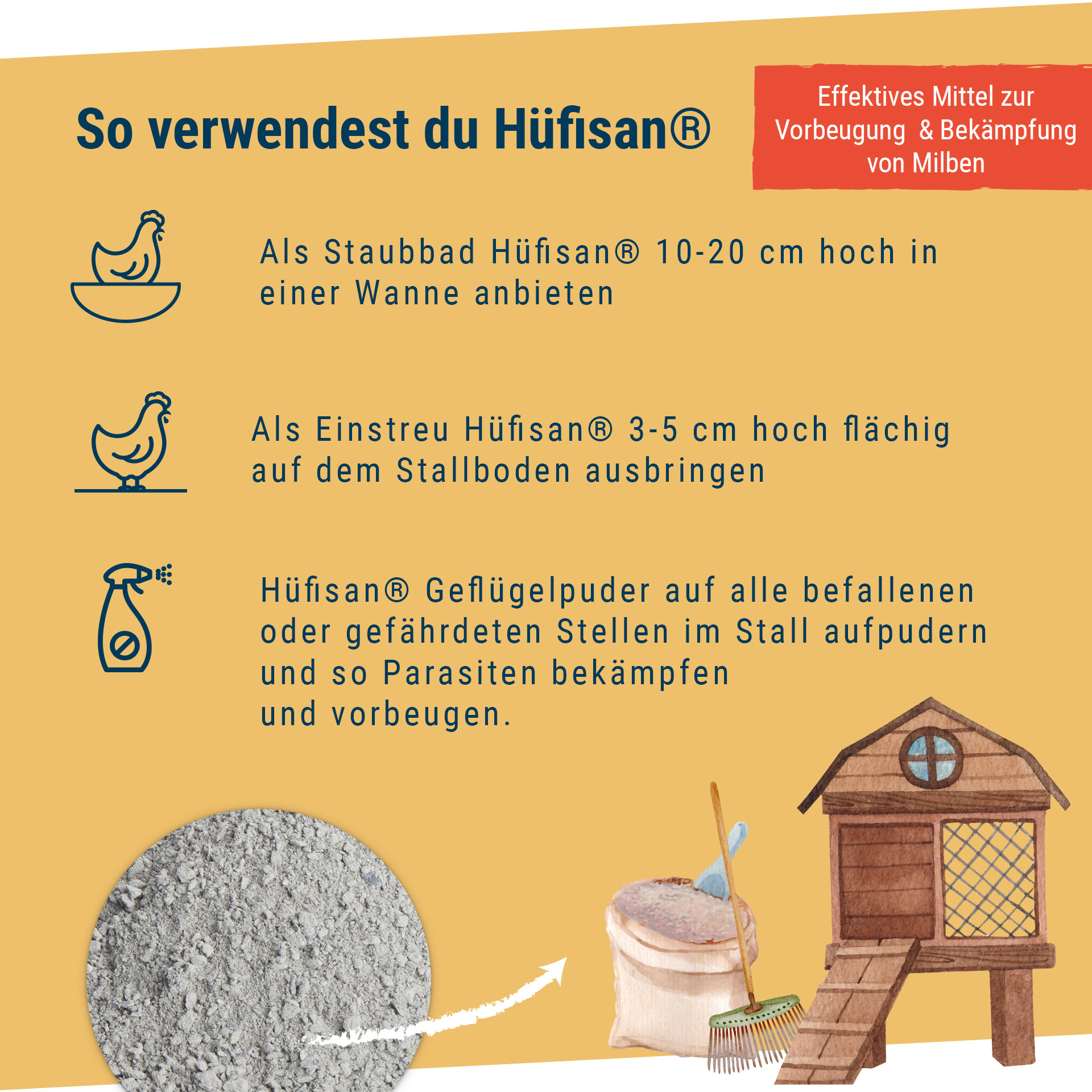 Hüfisan® Geflügelpuder - 25 kg Sack