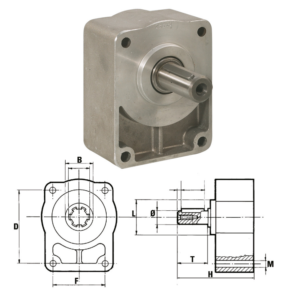 Roulement avant pour pompe hydraulique à arbre cylindrique
