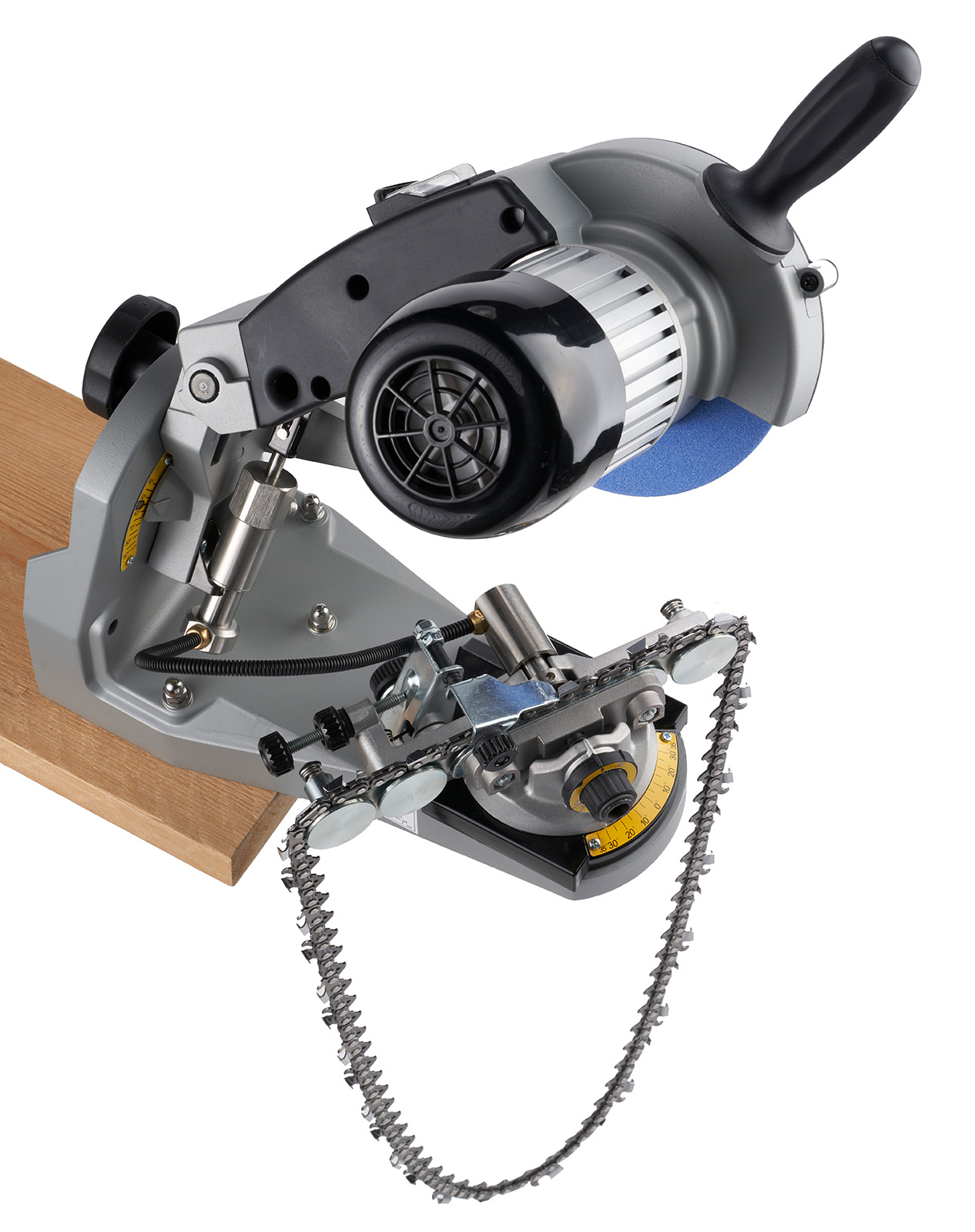 Kettenschärfgerät Super Jolly mit hydraulischer Klemme
