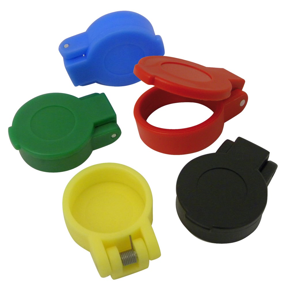 Dust protection with self-closing lid