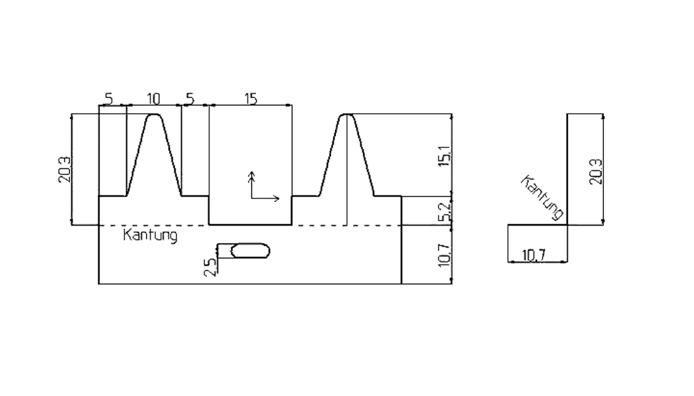 Abstandsschiene für 10-12 Rähmchen Edelstahl