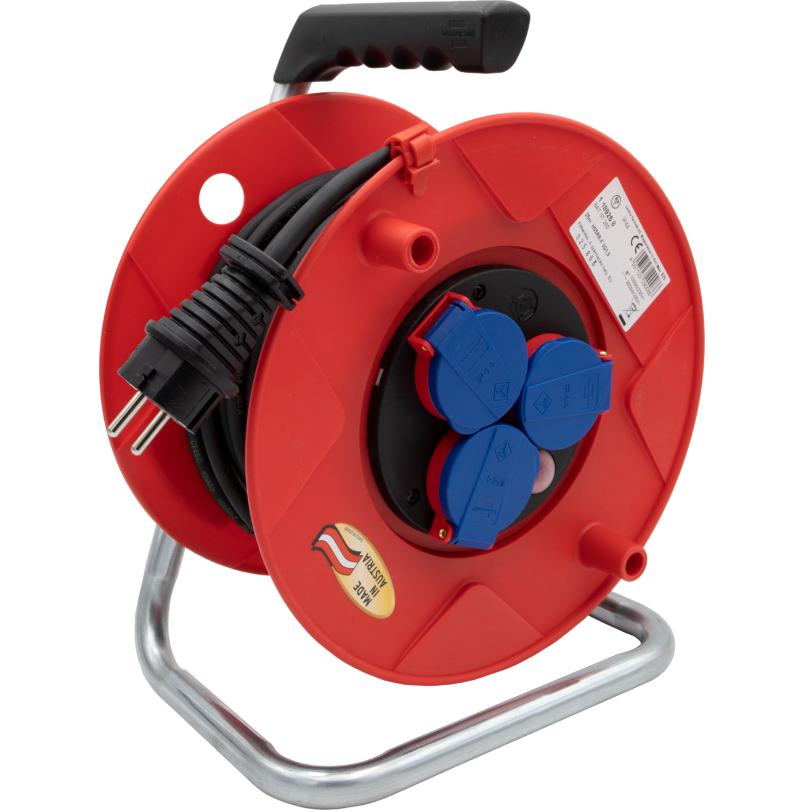  Kabeltrommel BAT 260 IP44 25m H05RR-F 3G1,5 schwarz 