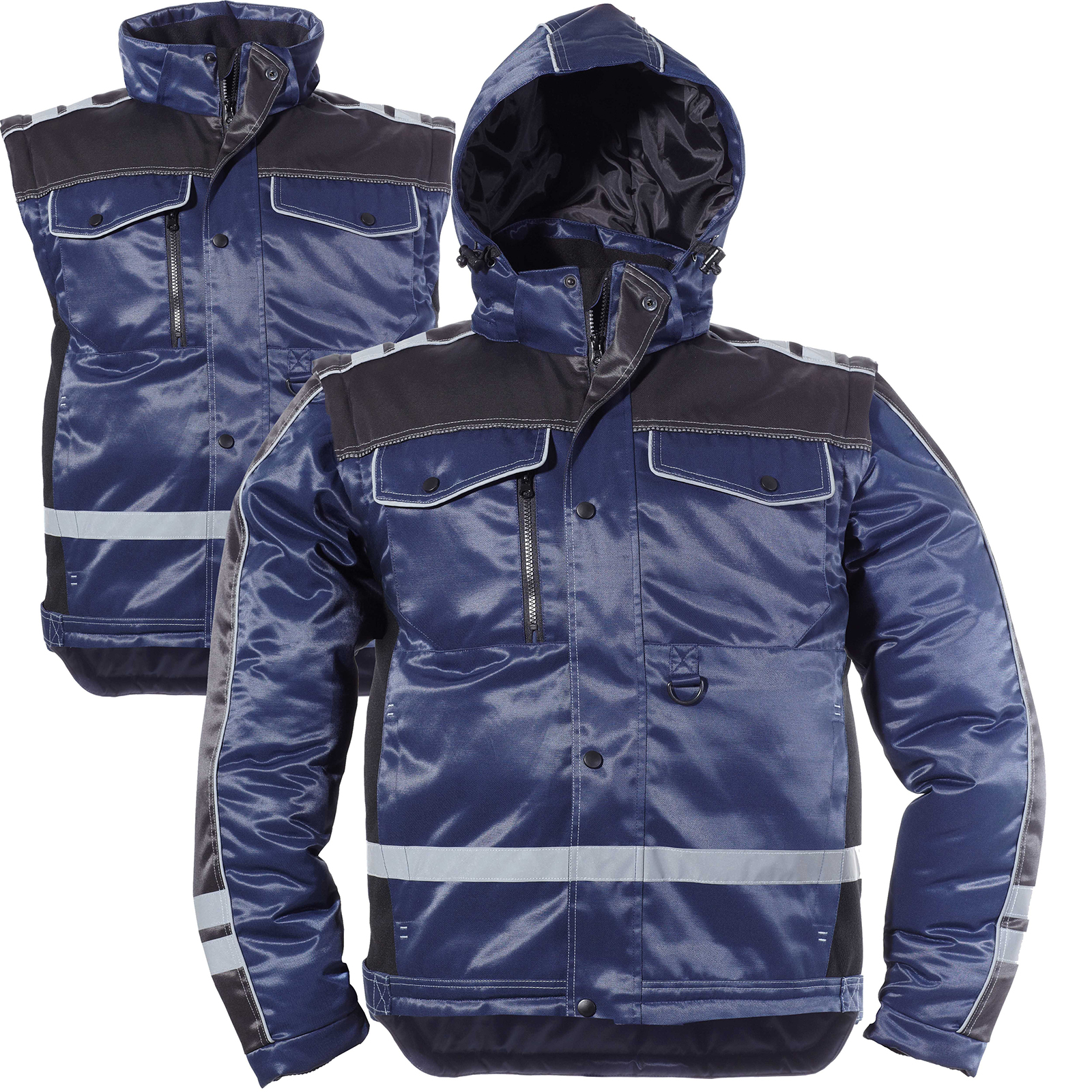 Parka Pacific mit abnehmbaren Ärmeln marine