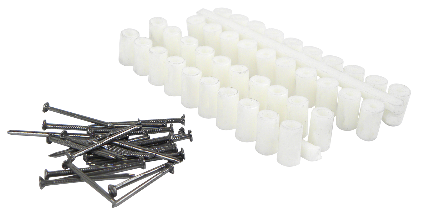 Abstandsröllchen Kunststoff mit Stiften 100Stk.