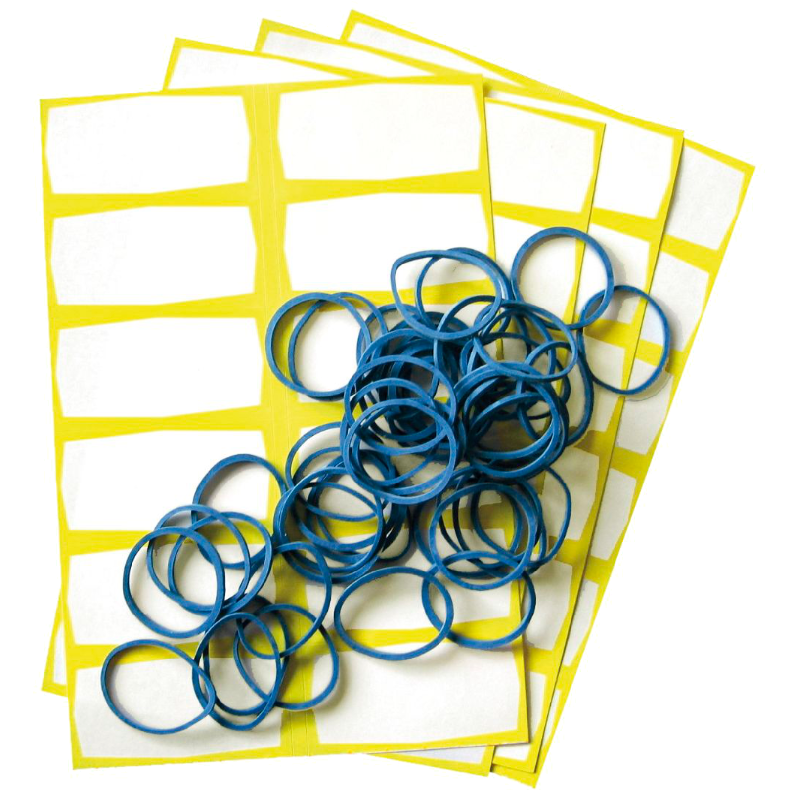  Labels and rubber bands 96 pcs.  