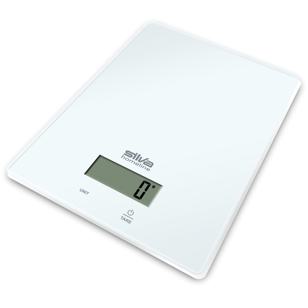 Balance de cuisine jusqu'à 5 kg blanche en verre