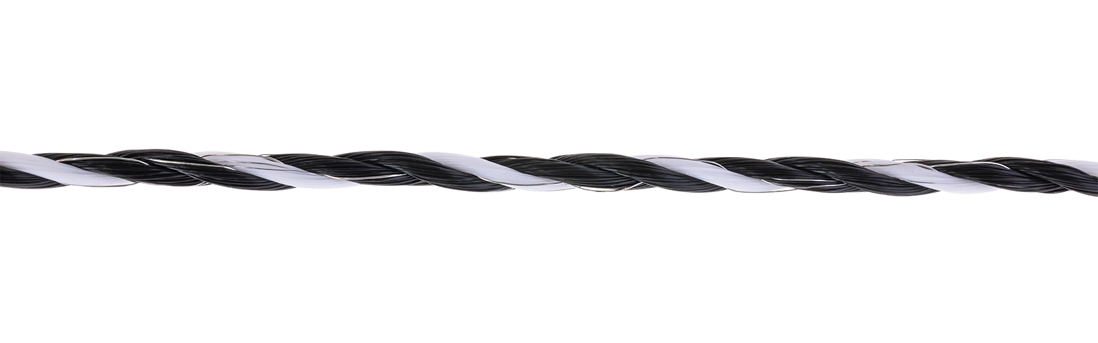 Weidezaunseil Platinum schwarz/weiß 6 mm / 400 m