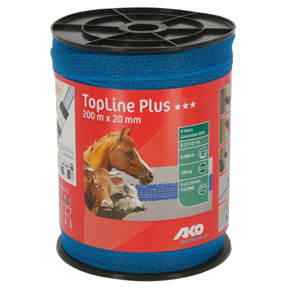 Weidezaunband TopLine Plus blau, 20 mm / 200 m