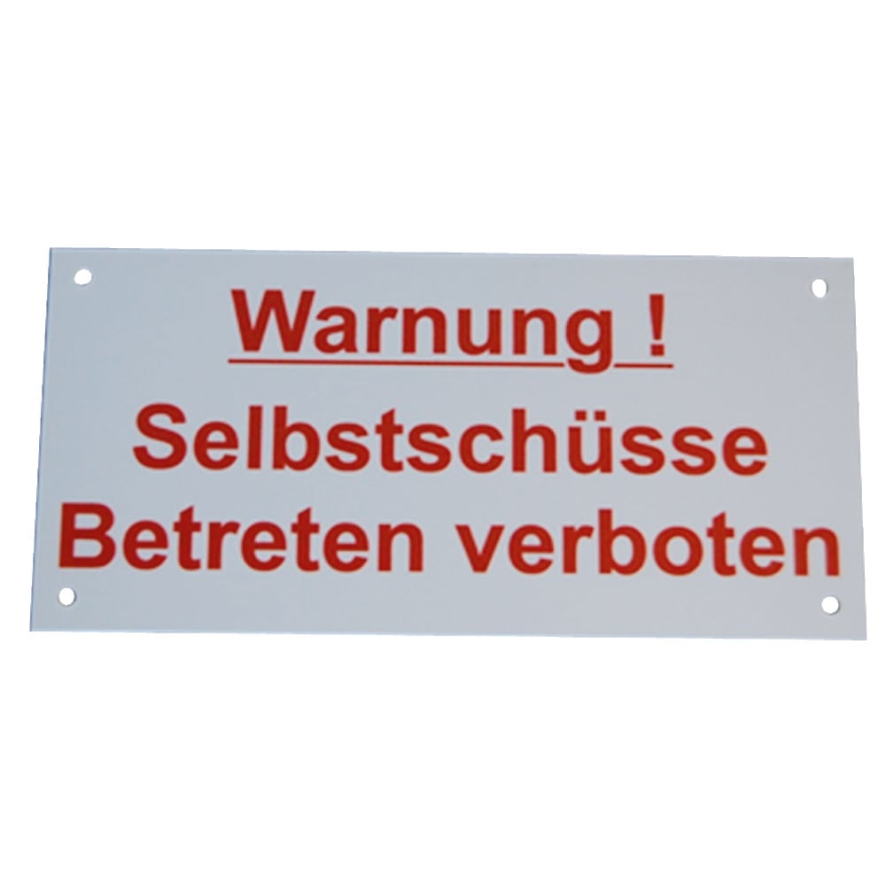Sign prohibiting self-firing devices