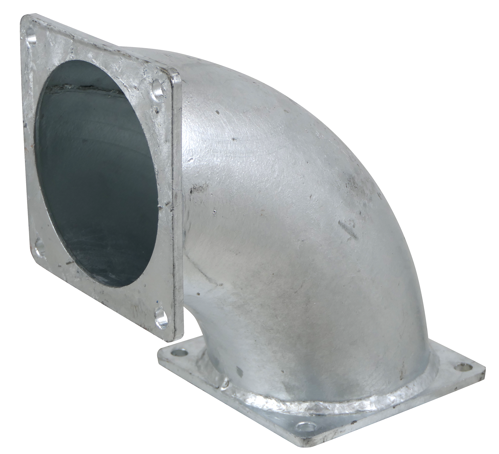 Doppelflanschbogen 90° 6 Radius 195mm
