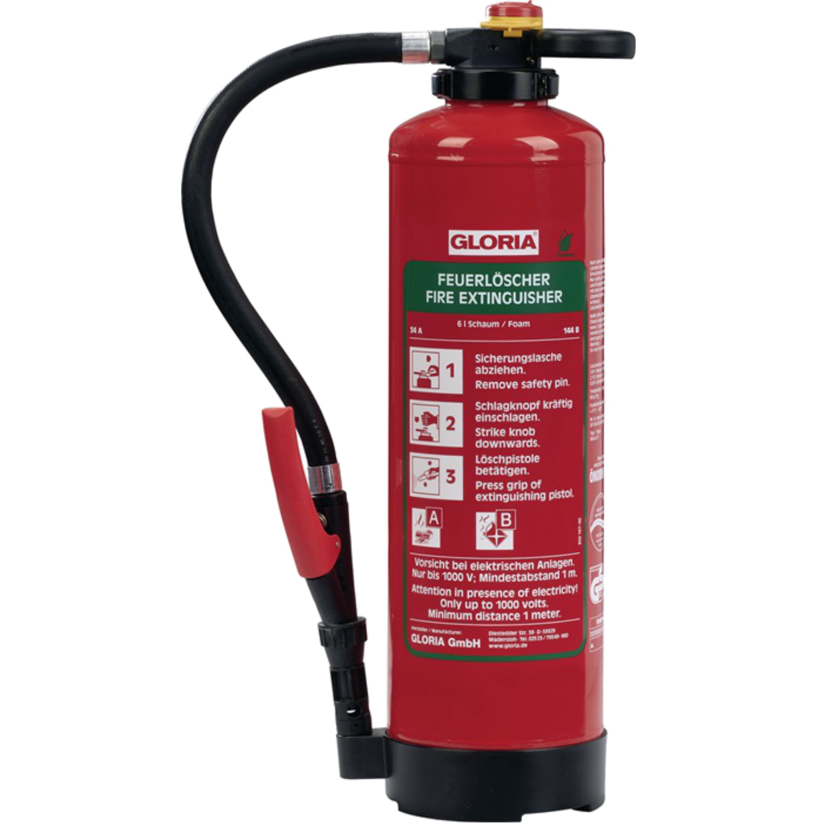 Feuerlöscher 6 l Schaum A;B