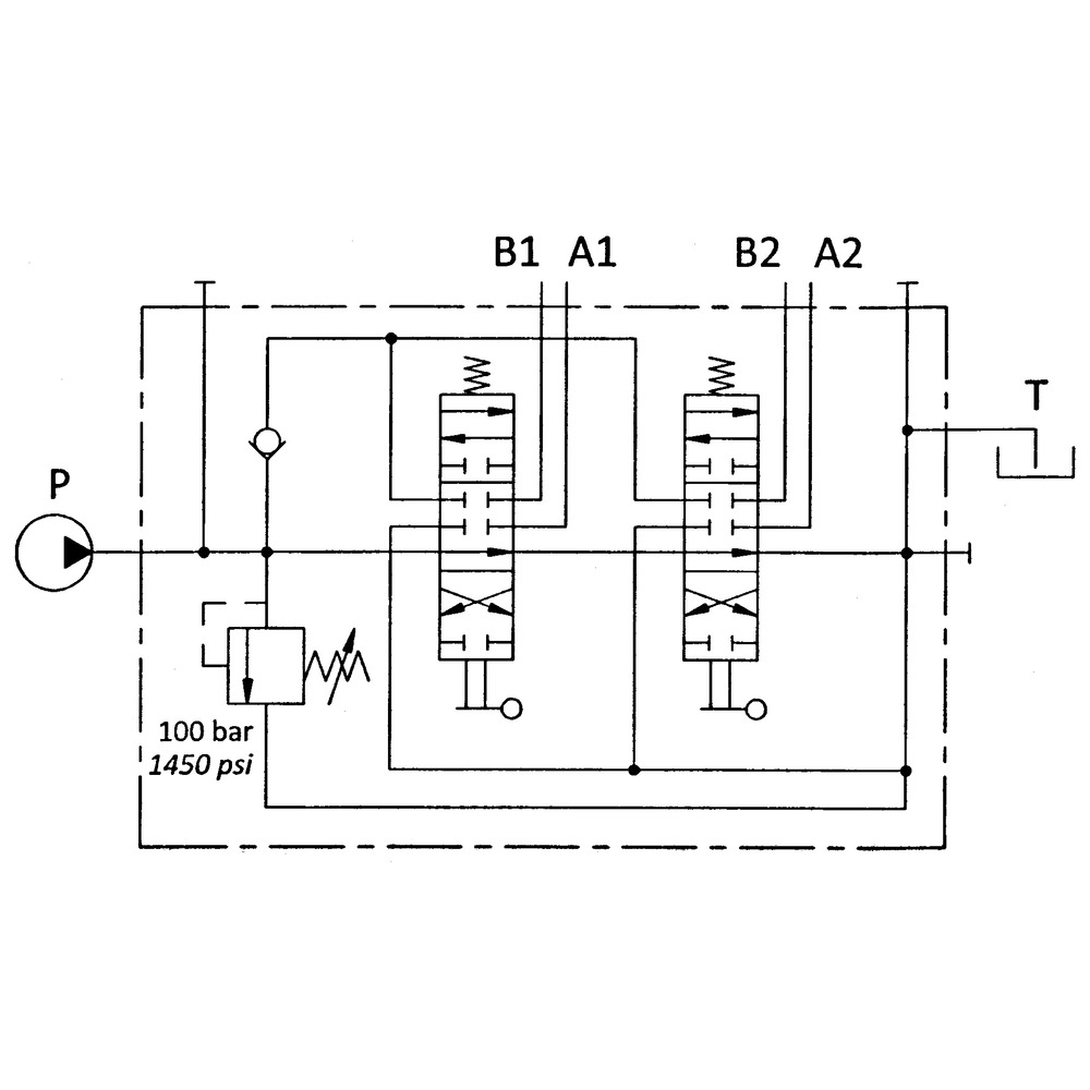 Steuerventil GM08/2 DW-SR DW mit Federrückstellung