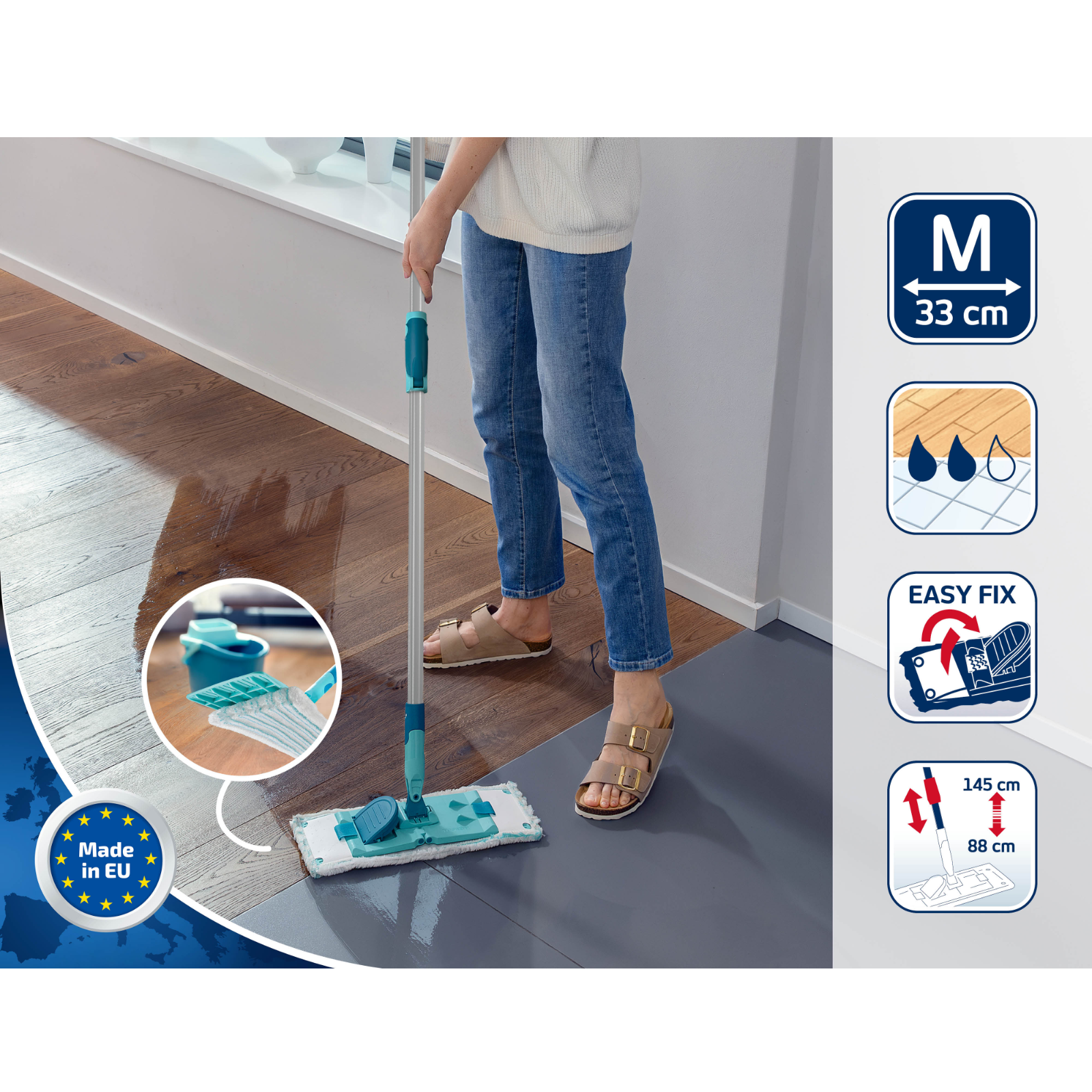 Bodenwischer Power Clean M micro duo Teleskop