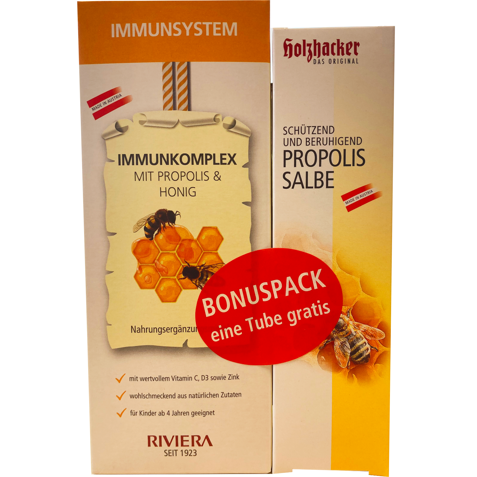  Immunkomplex mit Propolis und  Honig 250ml + Propolis Salbe