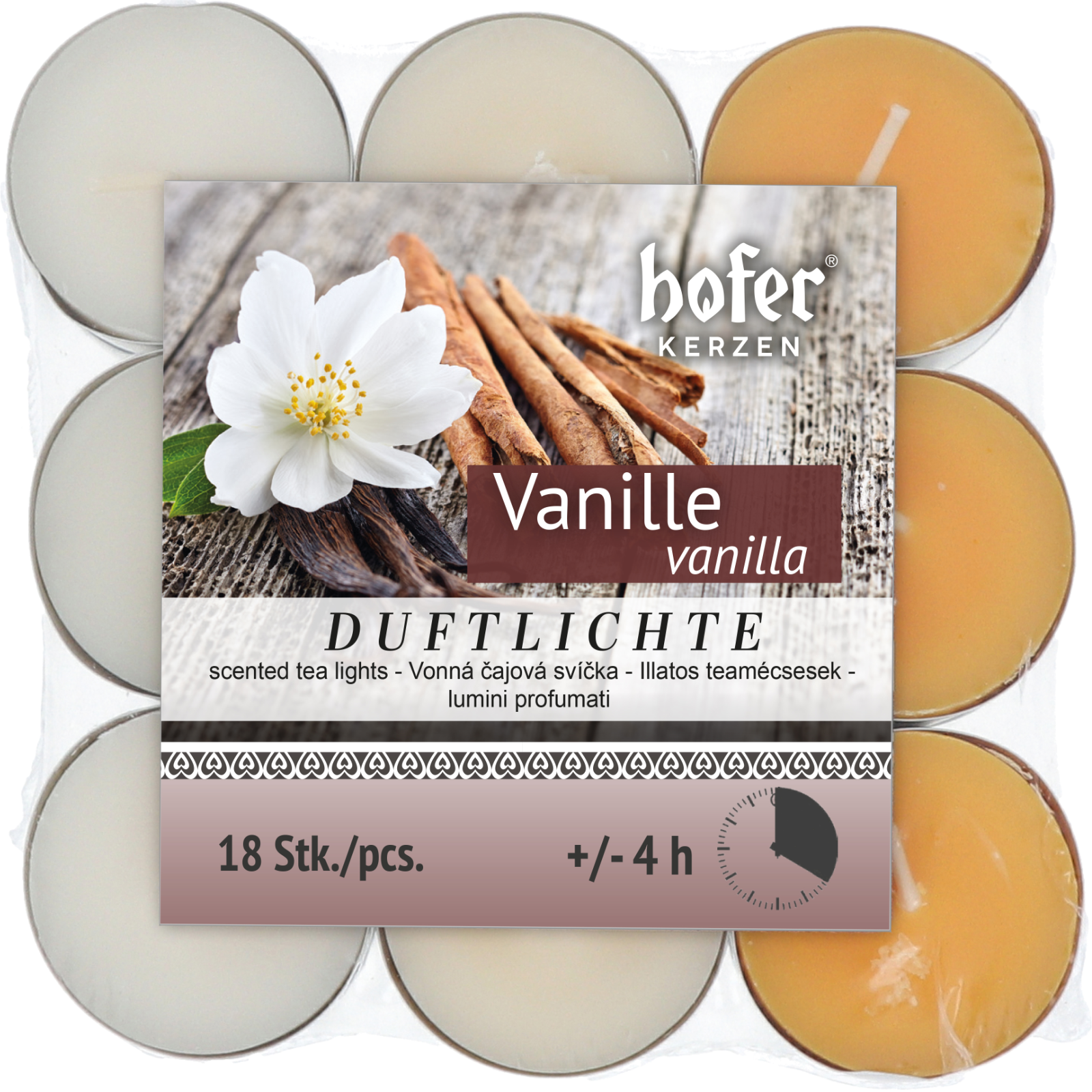 Teelicht Duft Vanille 18er Pkg