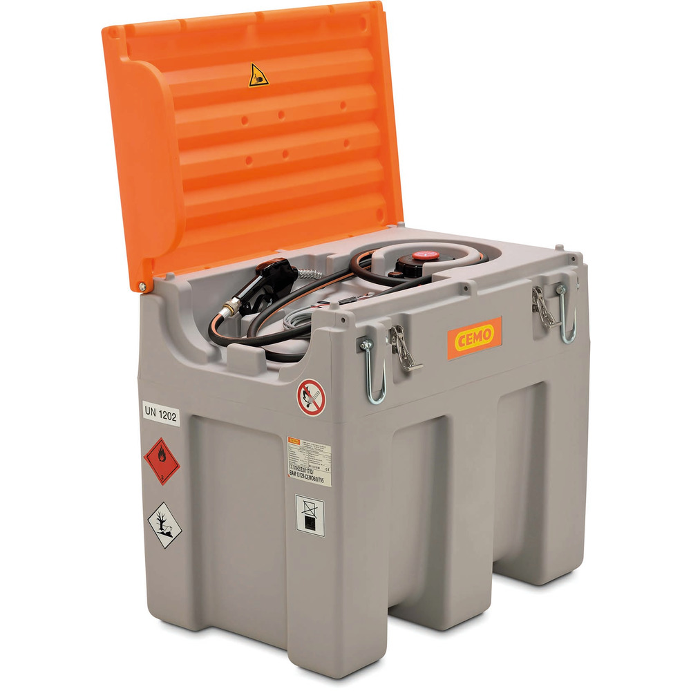 Dieseltankanlage Mobil 600 L mit Pumpe 12 V und Deckel
