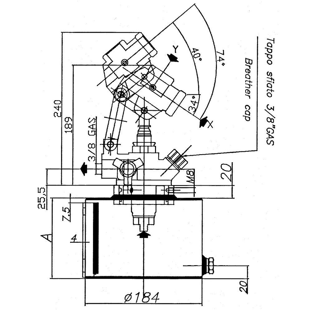 Hydraulische Handpumpe mit Tank