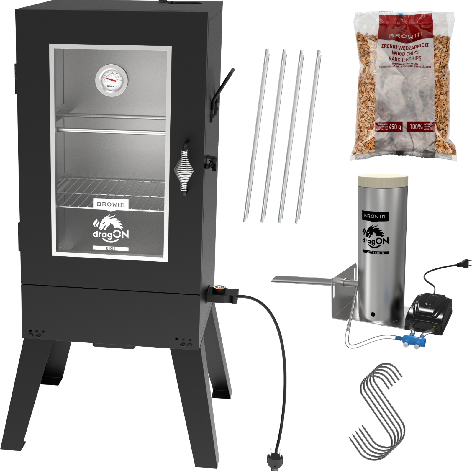  Räucherofen dragON elektrisch  E101 70L mit Rauchgenerator 