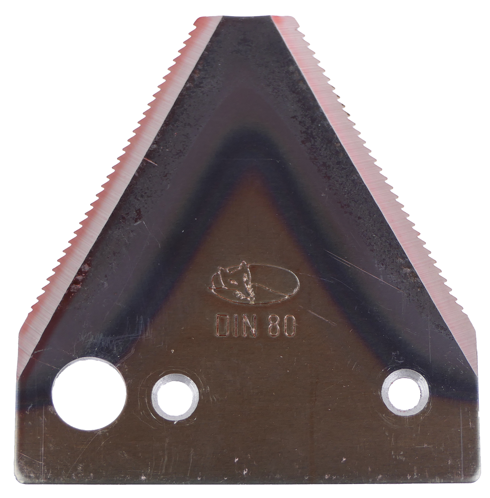 Mähmesserklinge DIN 80 3-Loch, oben versenkt