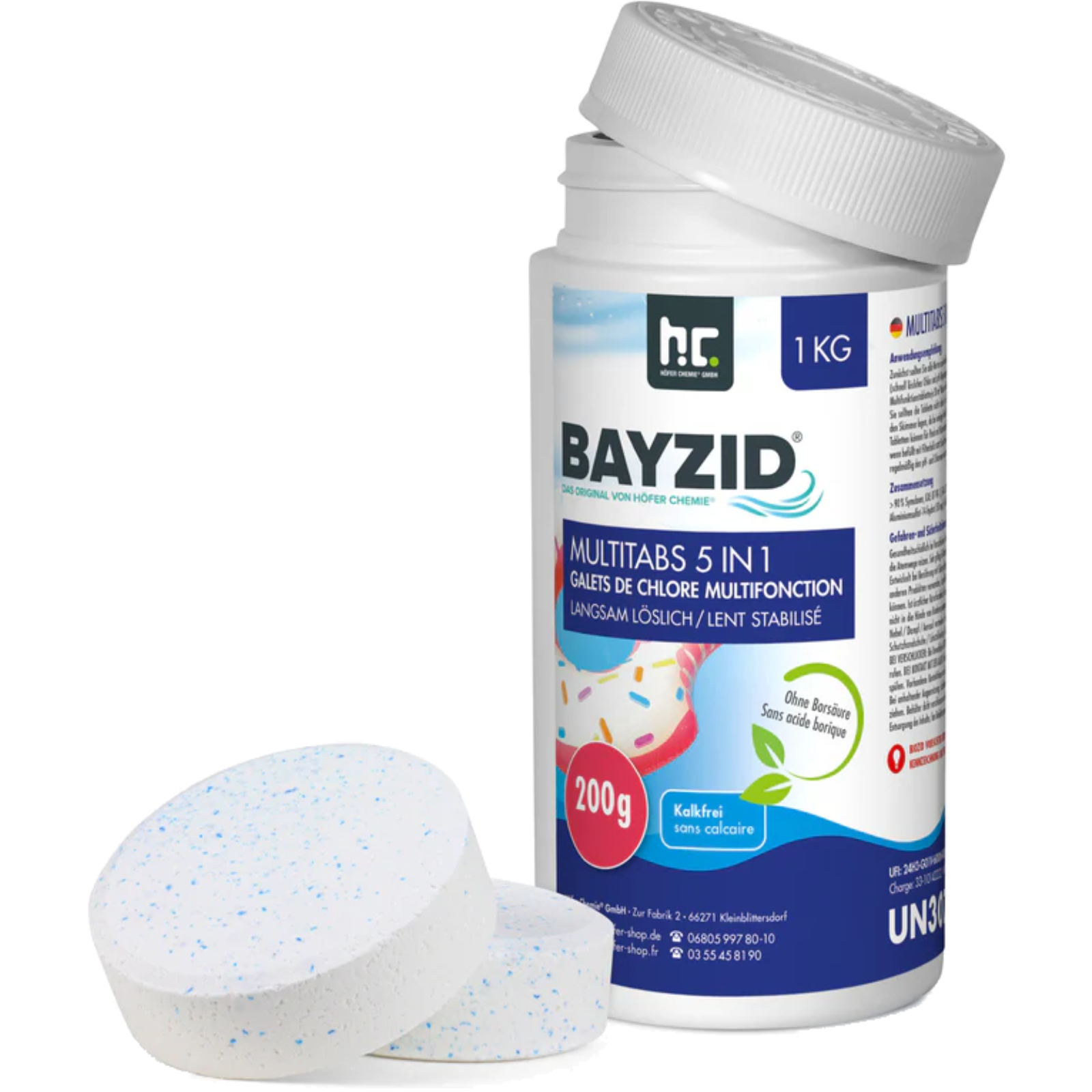 Multitabs 200g 1kg 5in1 pour piscines