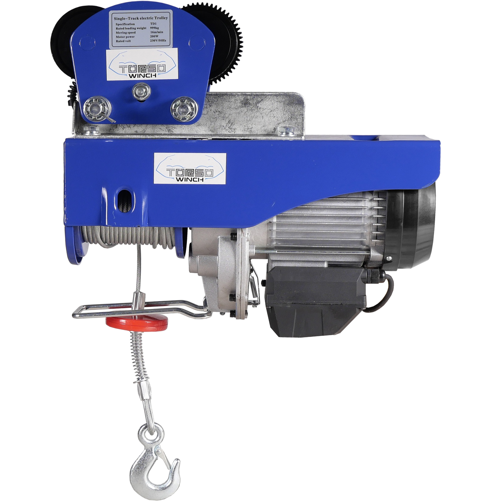 Elektro-Seilwinde 990 Kg mit Fahrwerk und Funk