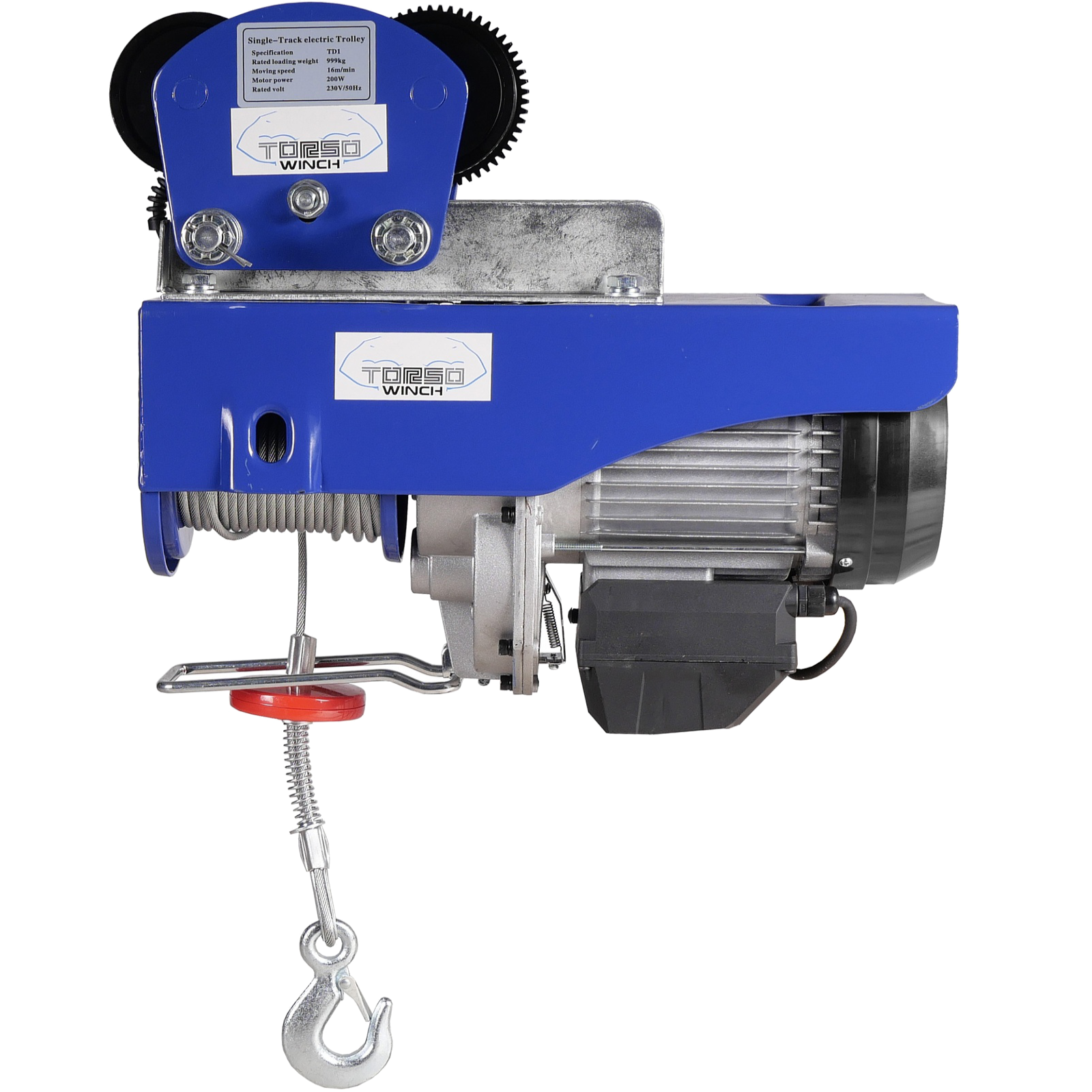 Elektro-Seilwinde 990 Kg mit Fahrwerk und Funk