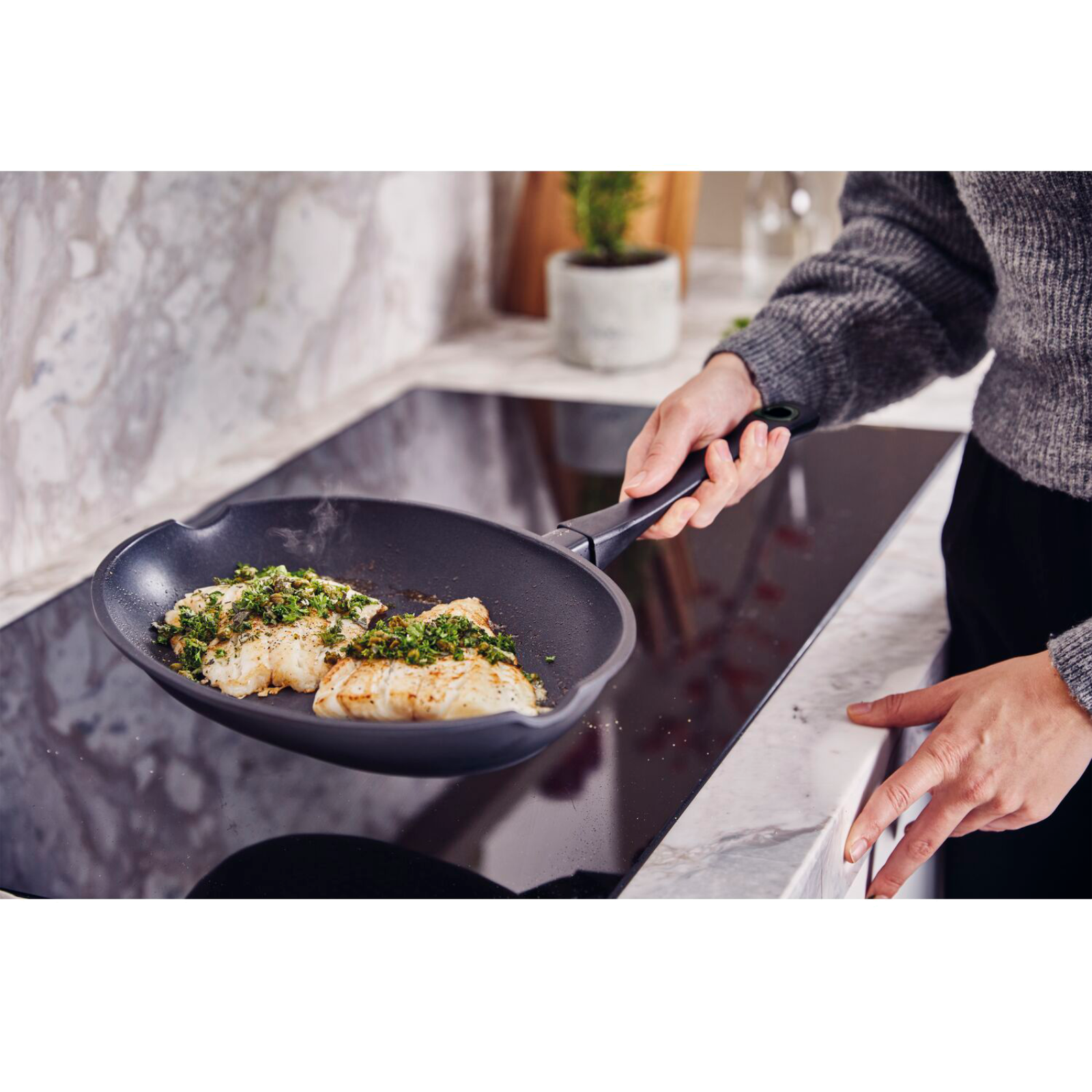 Fischpfanne mit Induktion