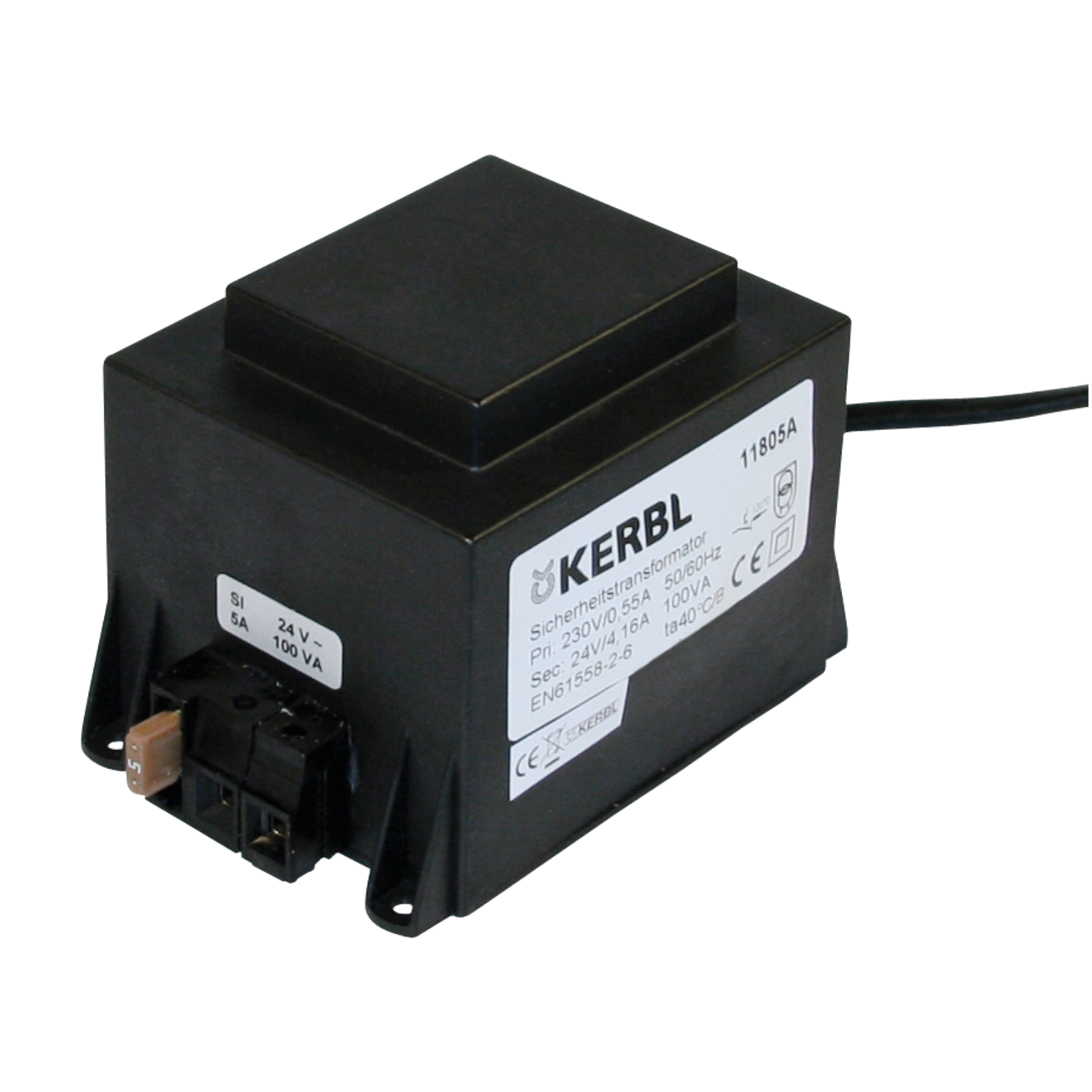 Transformer 24 V for heatable drinking bowls