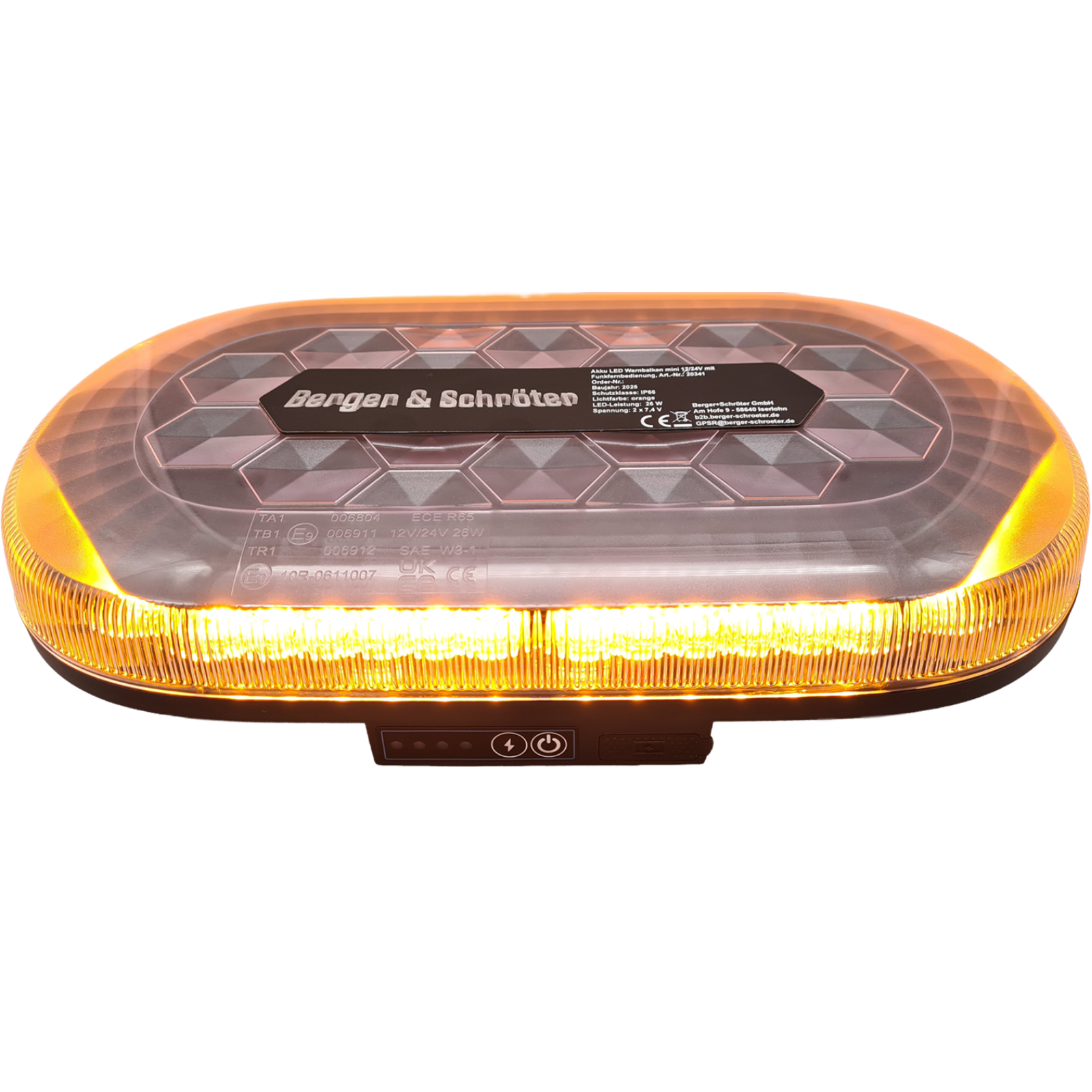 LED Warnbalken Akku 12/24V Funkfernbedienung