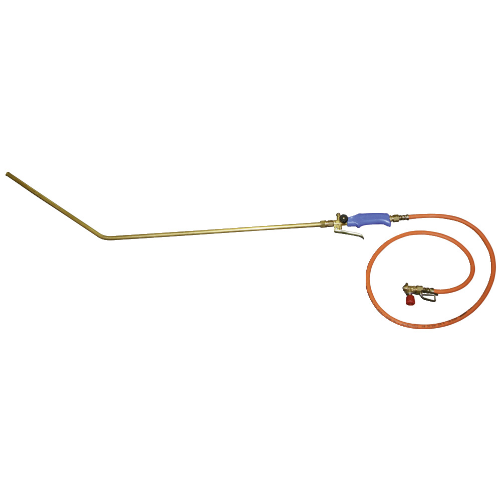 Udder hair remover with gas cartridge connection