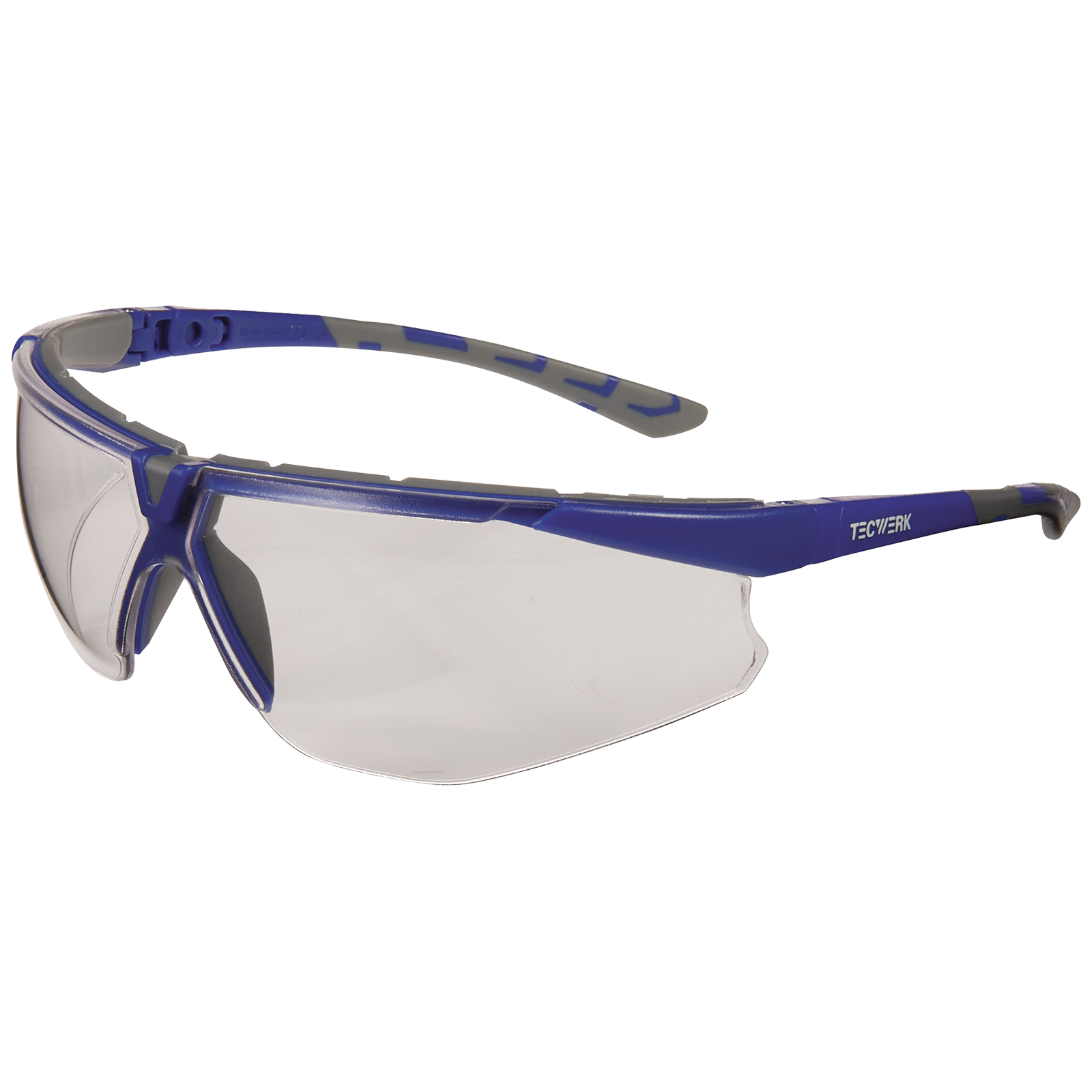 Schutzbrille Daylight Flex EN 166 Bügel grau/dunkelblau, Scheibe klar Polycarbonat