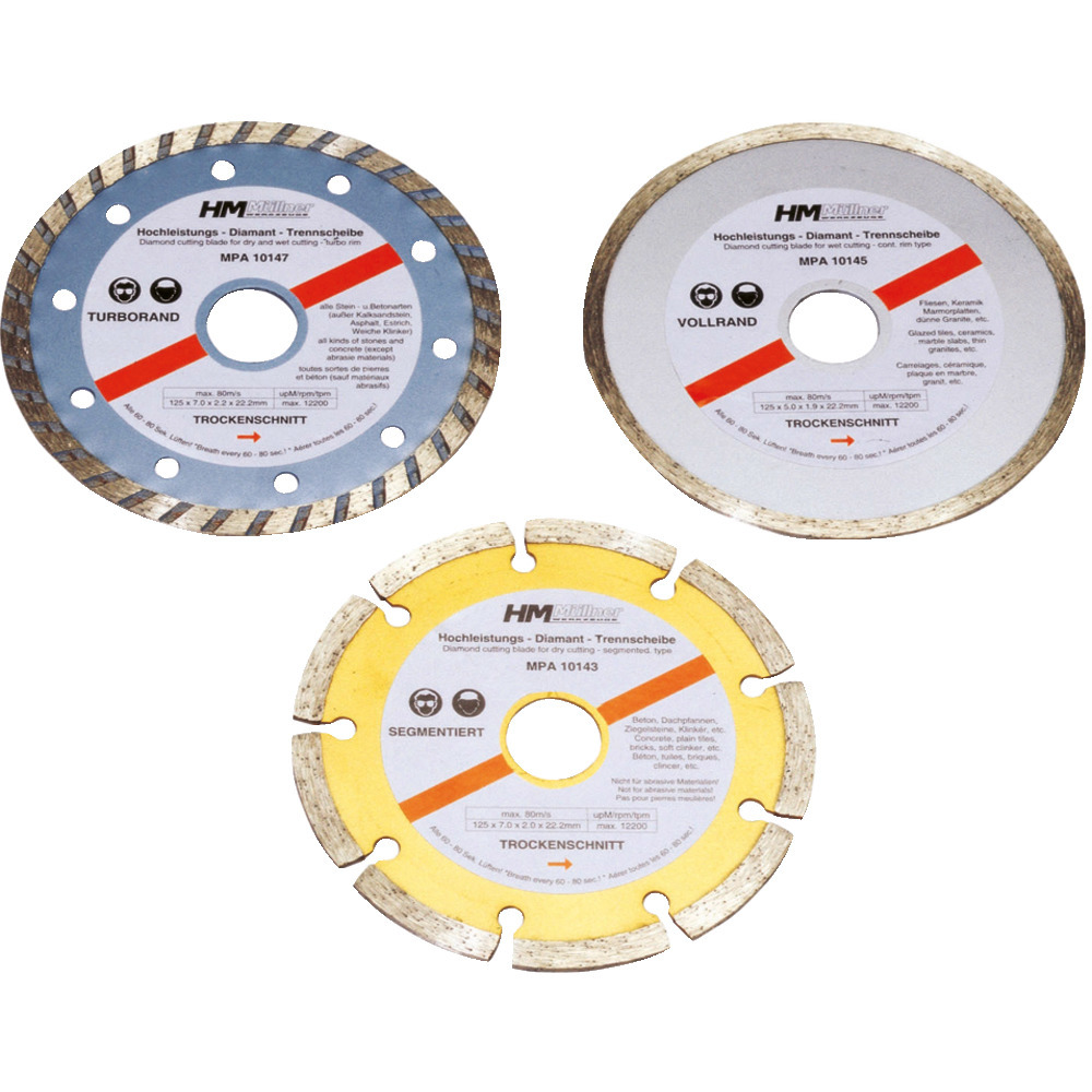 Cutting disc set, 3 pieces.