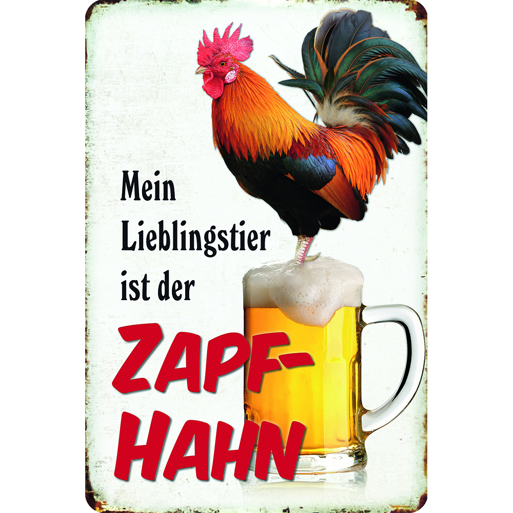 Blechschild 'Zapfhahn'