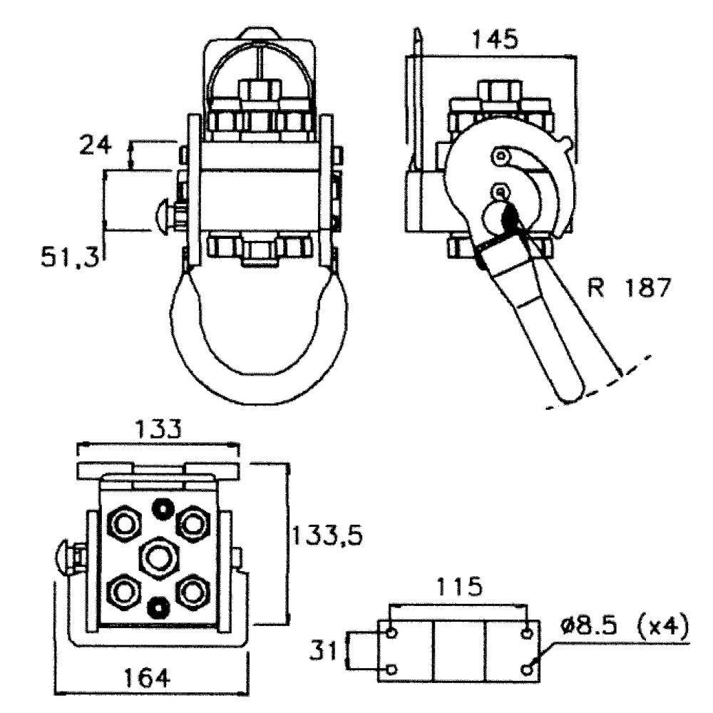 Multikuppler Faster 2P506-1F, Fixteil