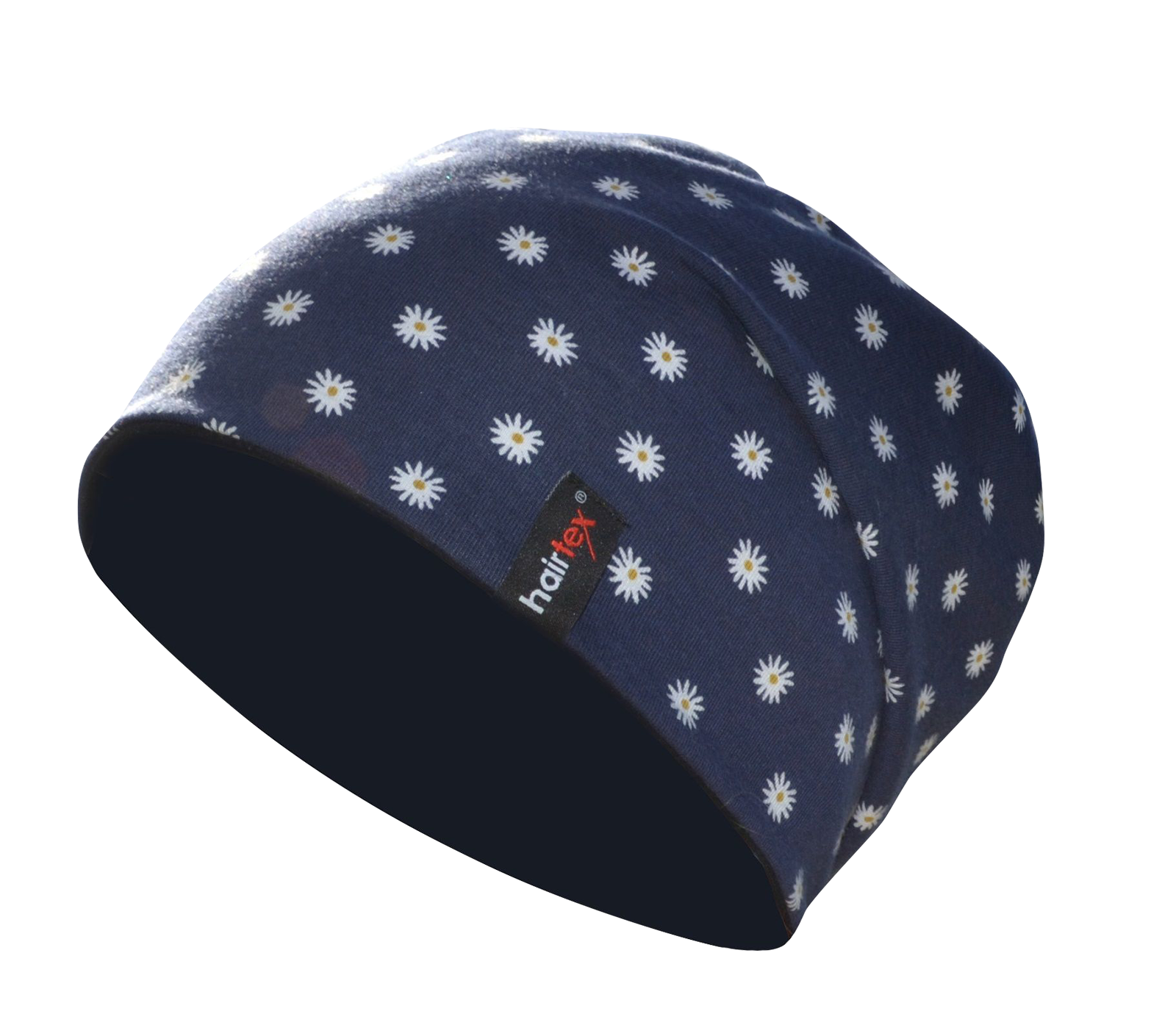 Berretto da bancarella con fiori blu TAGLIA UNICA