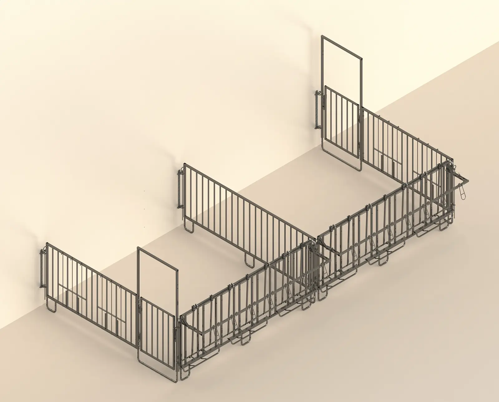 Modulare Aufstallung - Doppelset für 2x5 Kälber