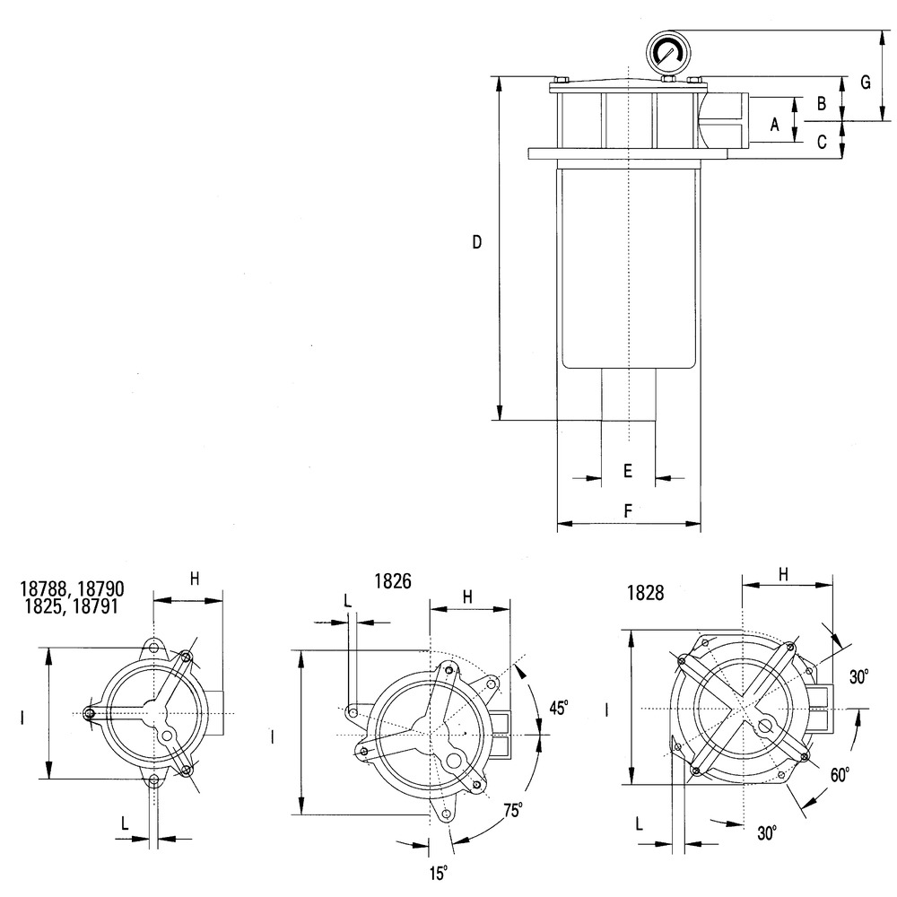 Rücklauffilter für Tankeinbau, max. Arbeitsdruck 8 bar