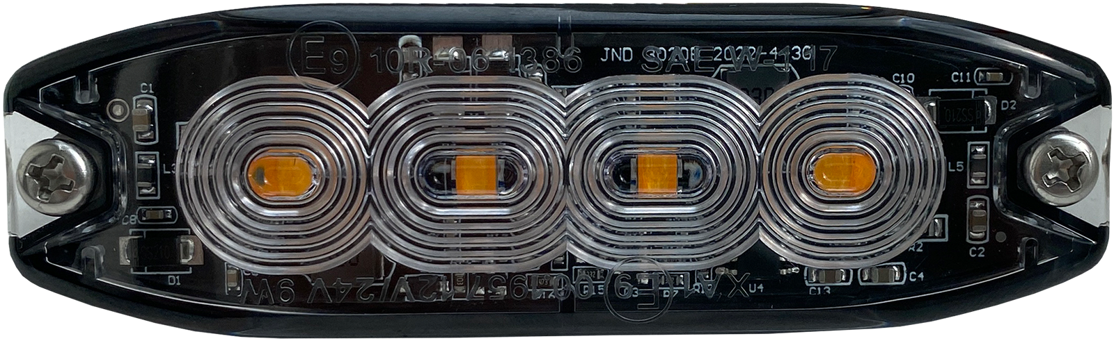  LED Blitzleuchte orange 4 LED's 