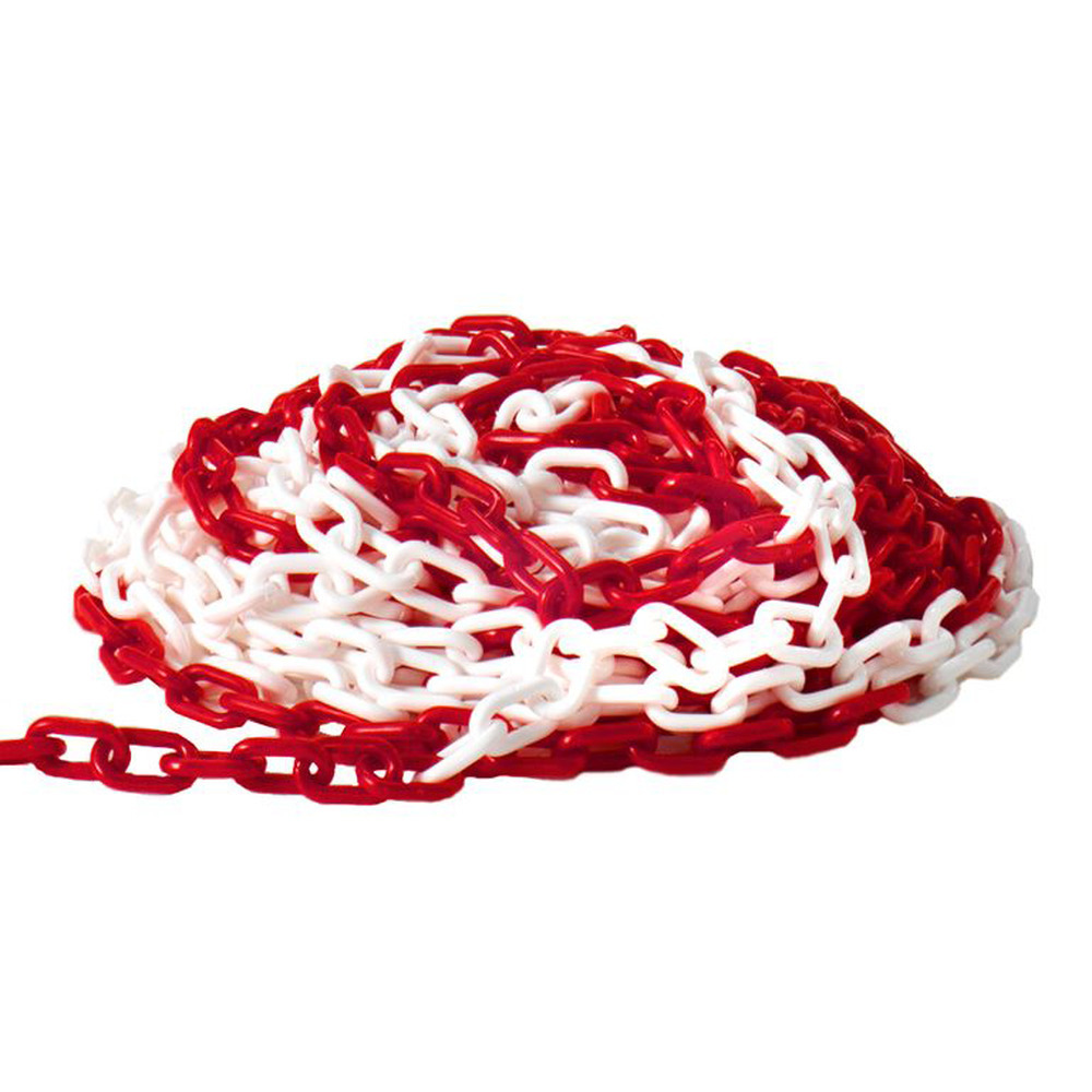 Absperrkette Kunststoff rot/weiß 6 mm Länge 30 m