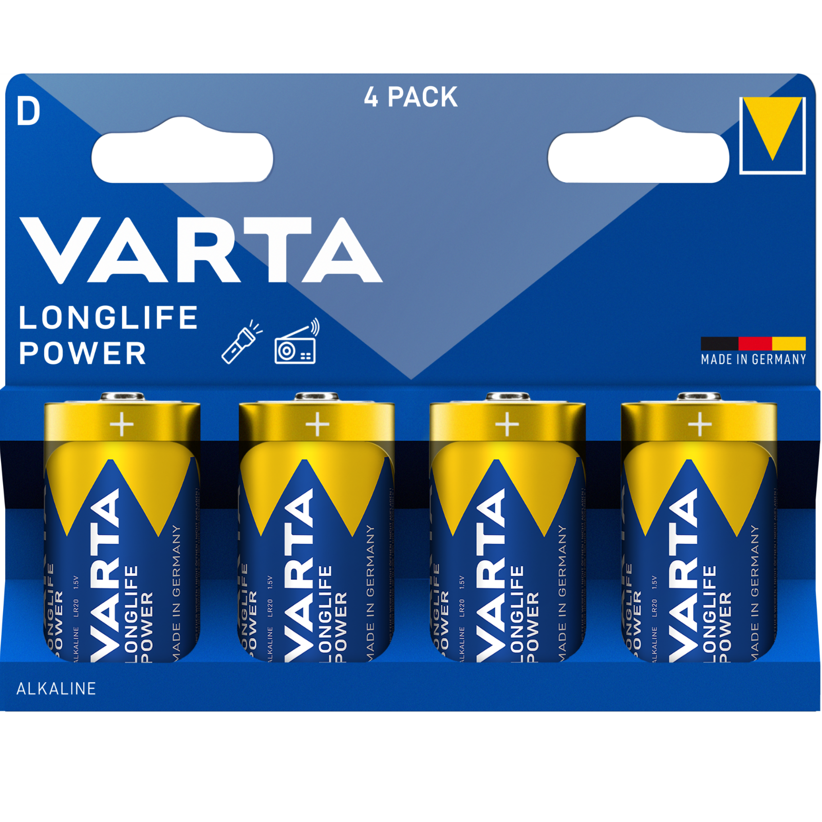 Longlife POWER D, 4 Stück – Leistungsstarke Energie