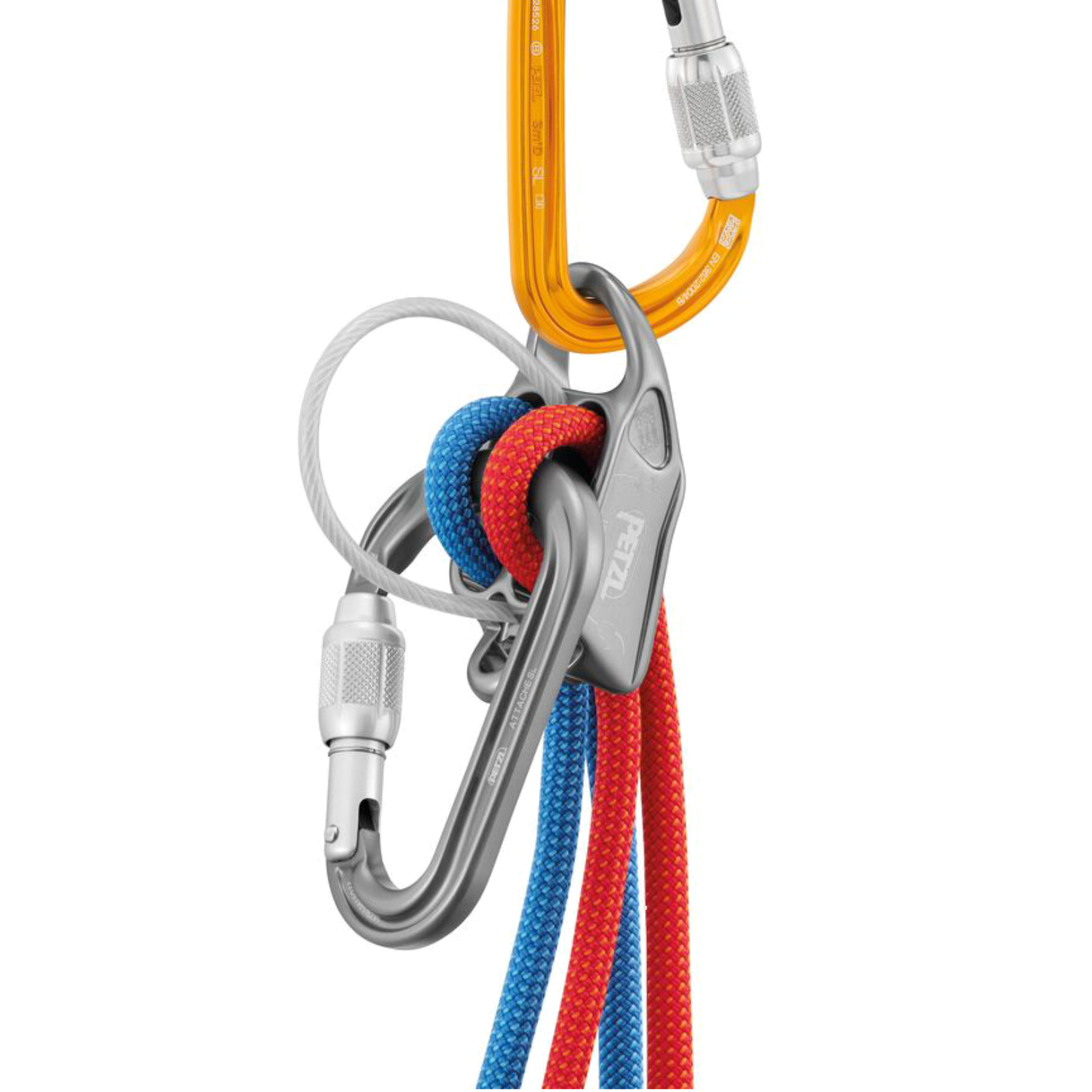 Karabiner birnenförmig, orange