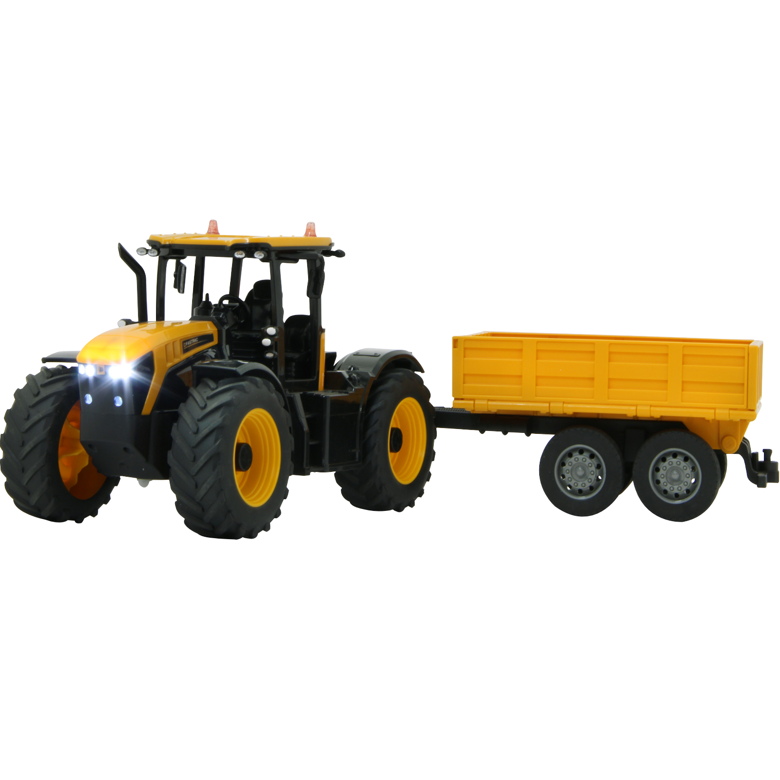 JCB Traktor mit Kippanhänger