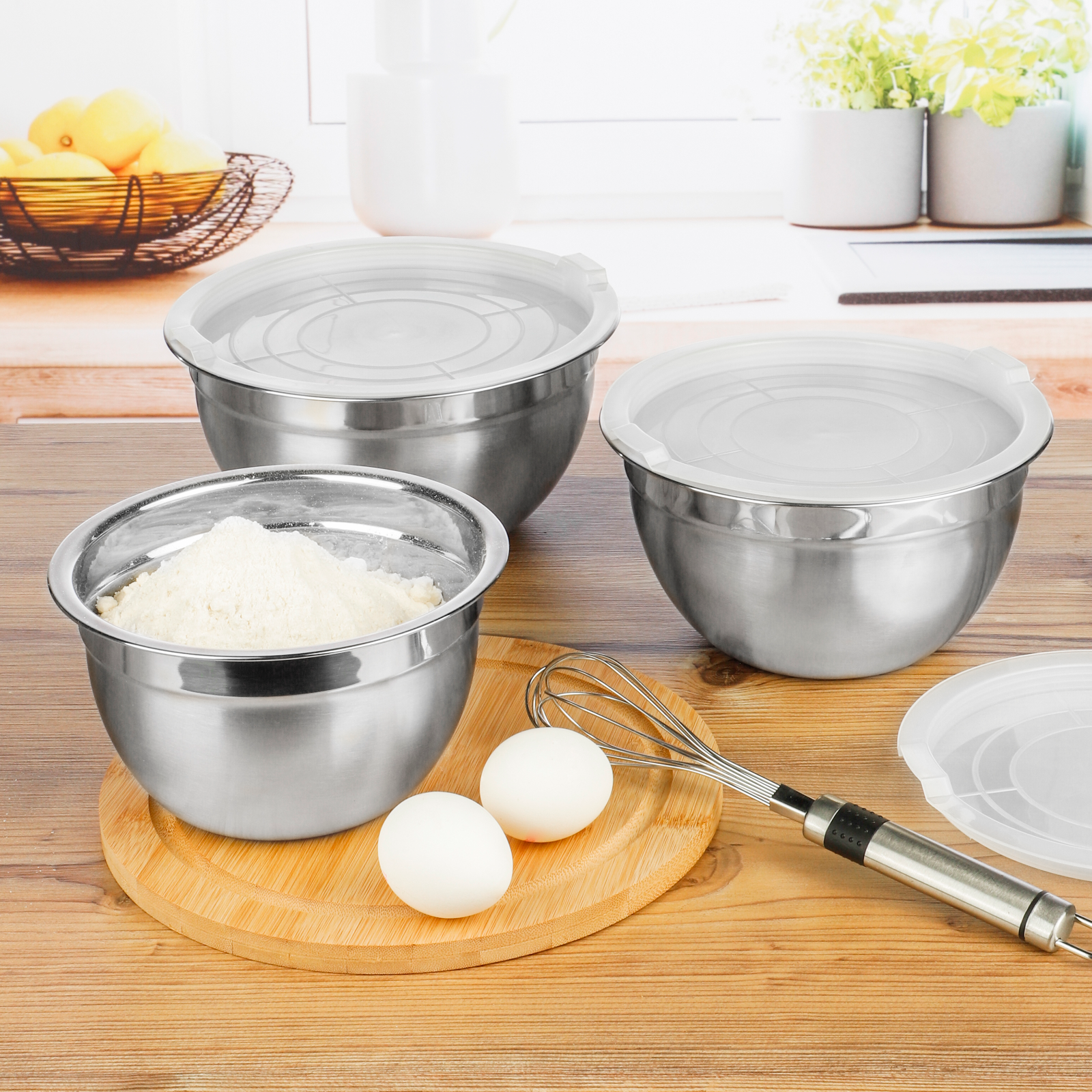 Rührschüssel Set 3tlg. aus Edelstahl